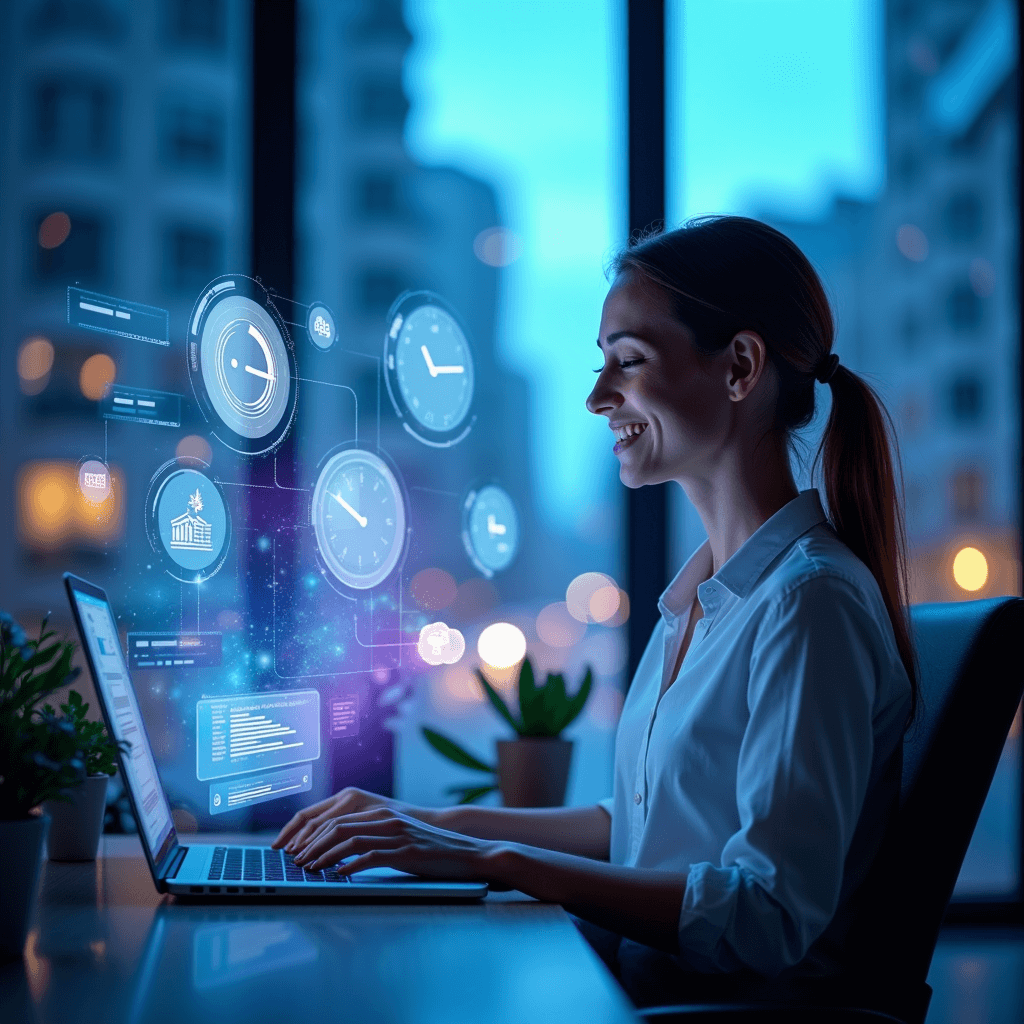 entrepreneur devant son ordinateur