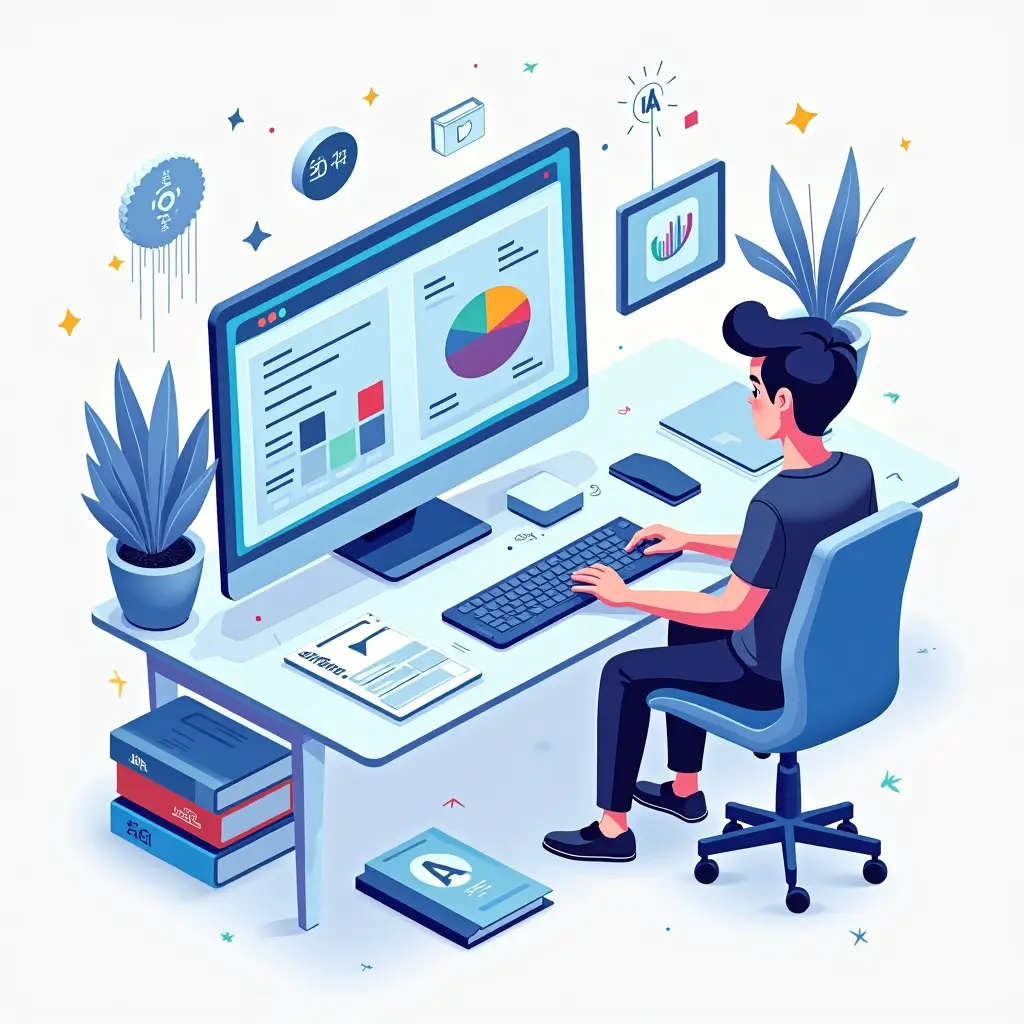 freelancer working with AI